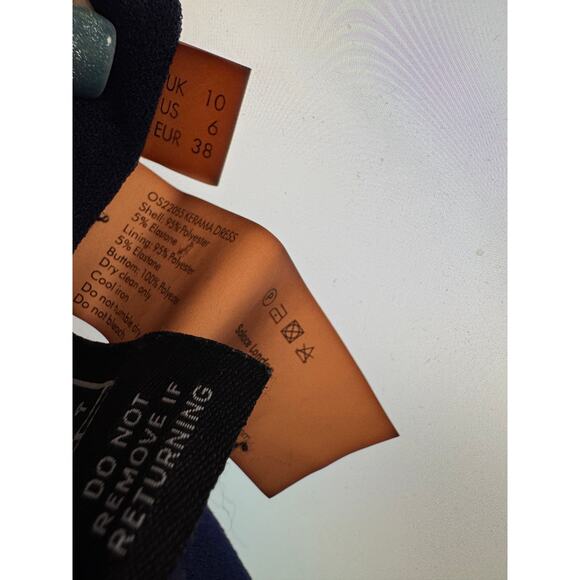 STUNNING RTR Solace London Navy Kerama Strapless Hi-Low Cocktail Dress Size 6 - Picture 7 of 7